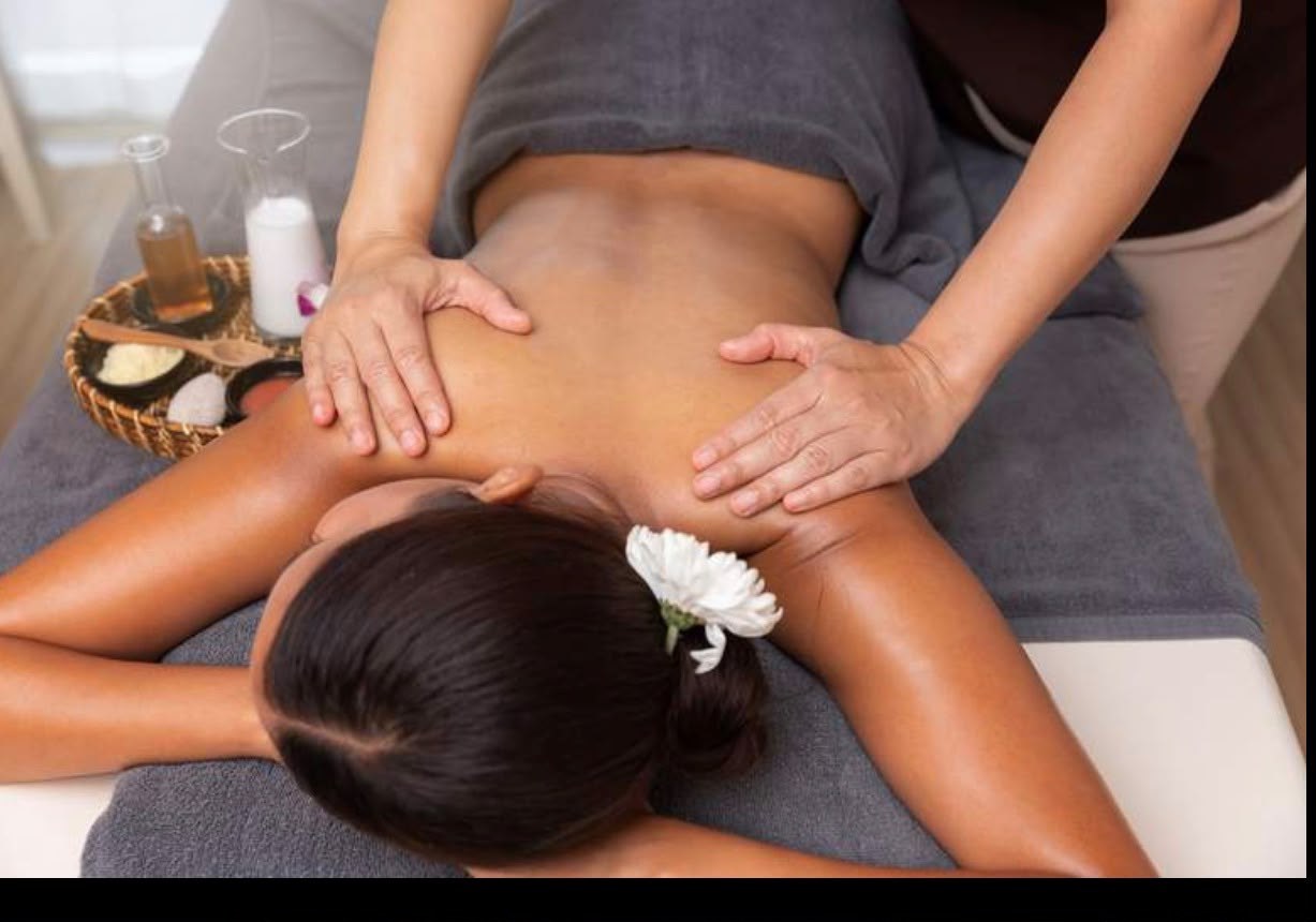Massage therapy treatment in progress at Blend Beauty Artisans, Capel Street, Dublin 1