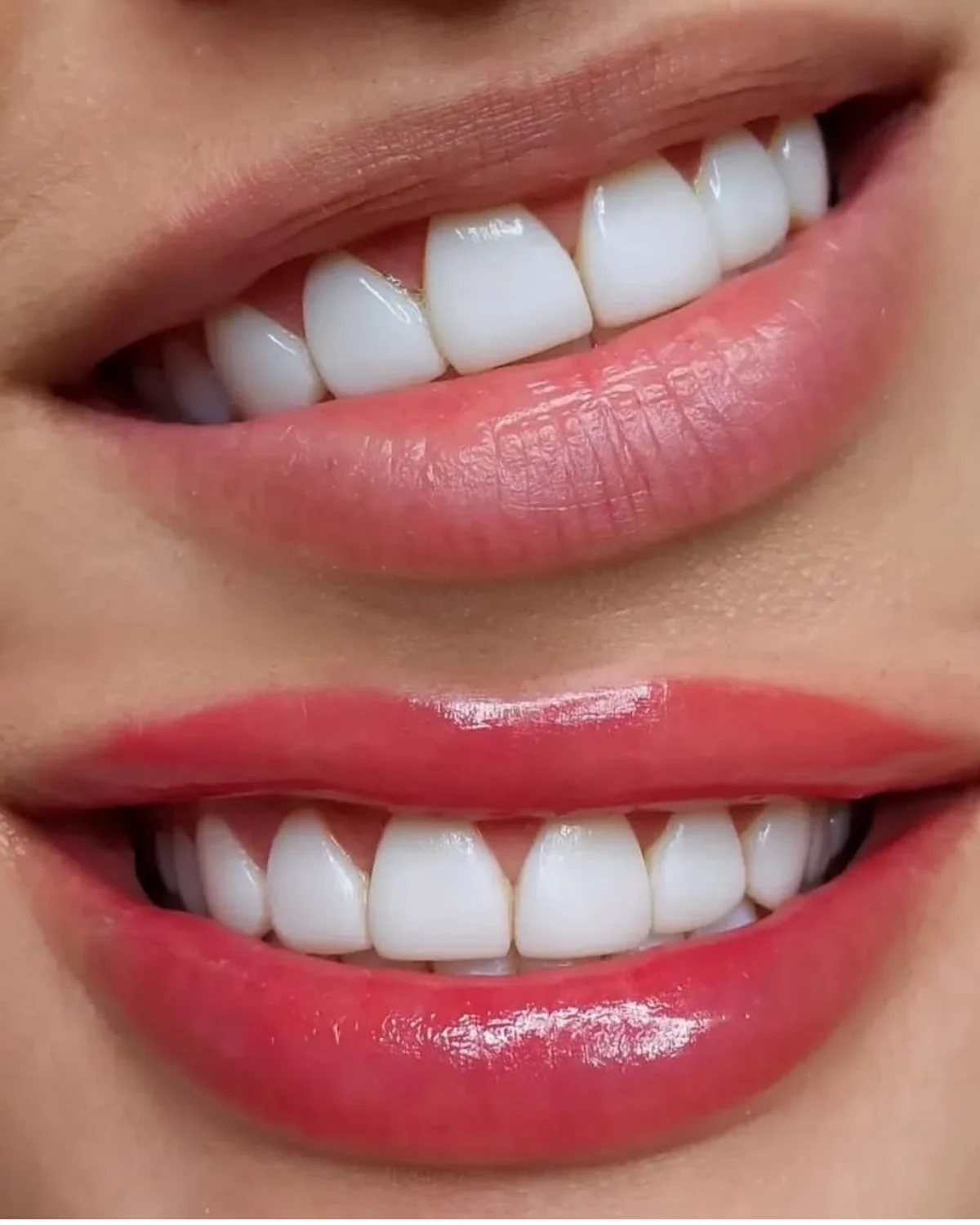 Glossy, natural-looking lip colour after a lip blush treatment at Blend Beauty Artisans, Capel Street Dublin